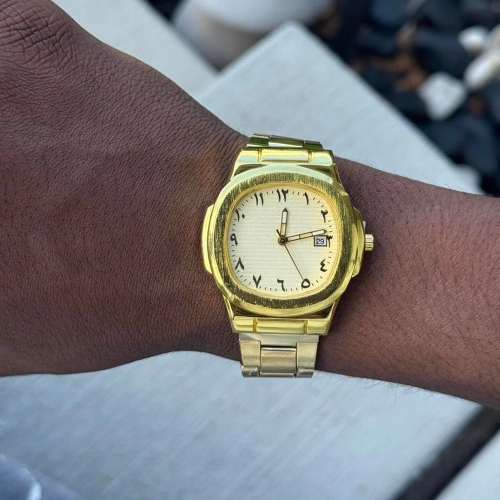 Gold Cream Dial Watch